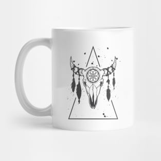 Bull Skull Geometric Bohemian Mug